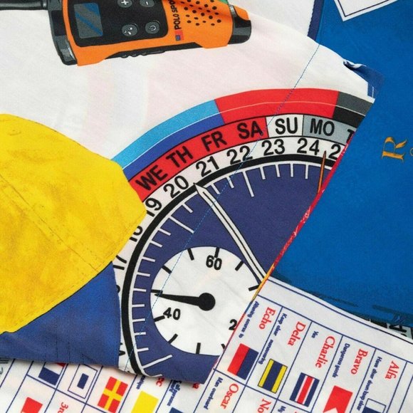 Polo Ralph Lauren Oceans Challenge Ships Log Yacht Club Slim Fit Shirt S, M - Picture 4 of 10